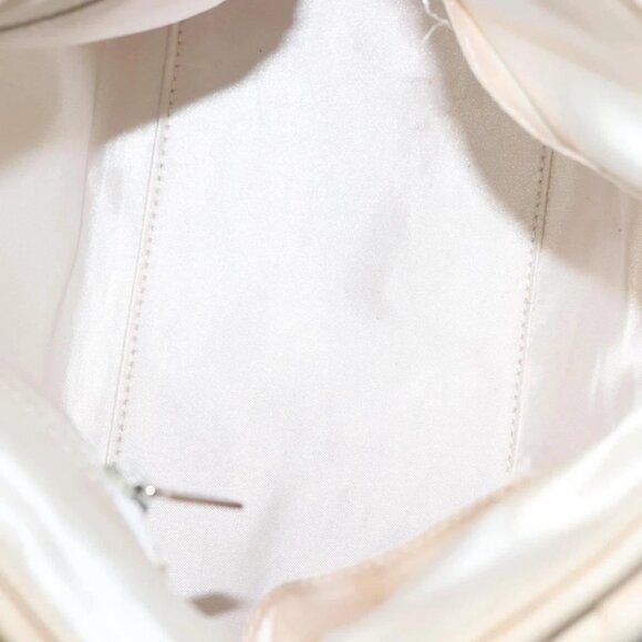 CHANEL Chain Hand Bag Leather White Silver CC - Picture 11 of 14